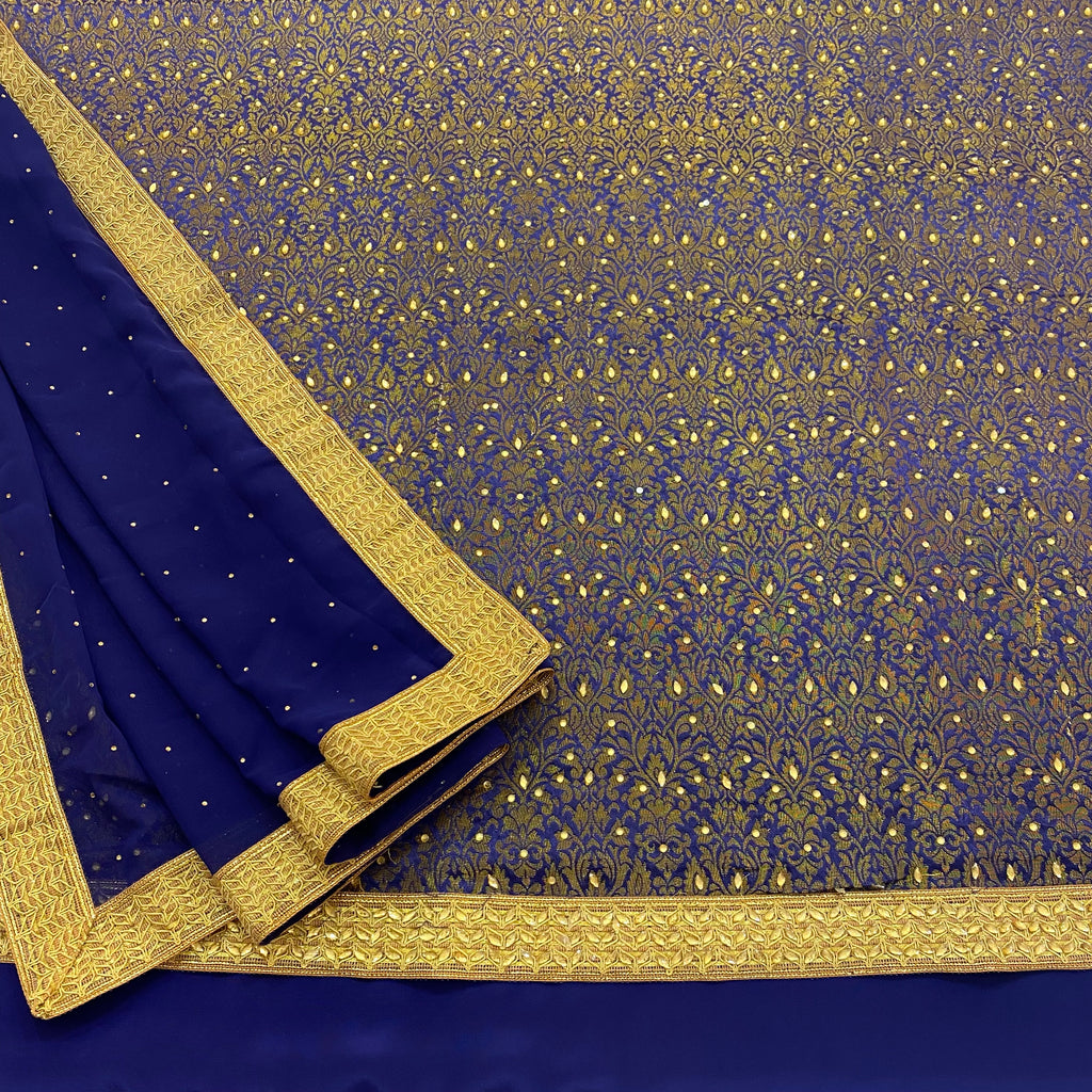 Unstitched Soft Faux Benarsi Silk Suit