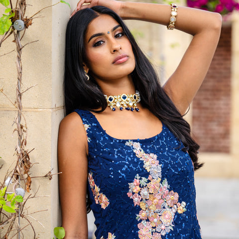 Unstitched Soft Faux Organza Suit