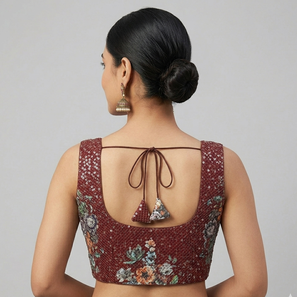 DEEP BURGUNDY | GEORGETTE | BLOUSE