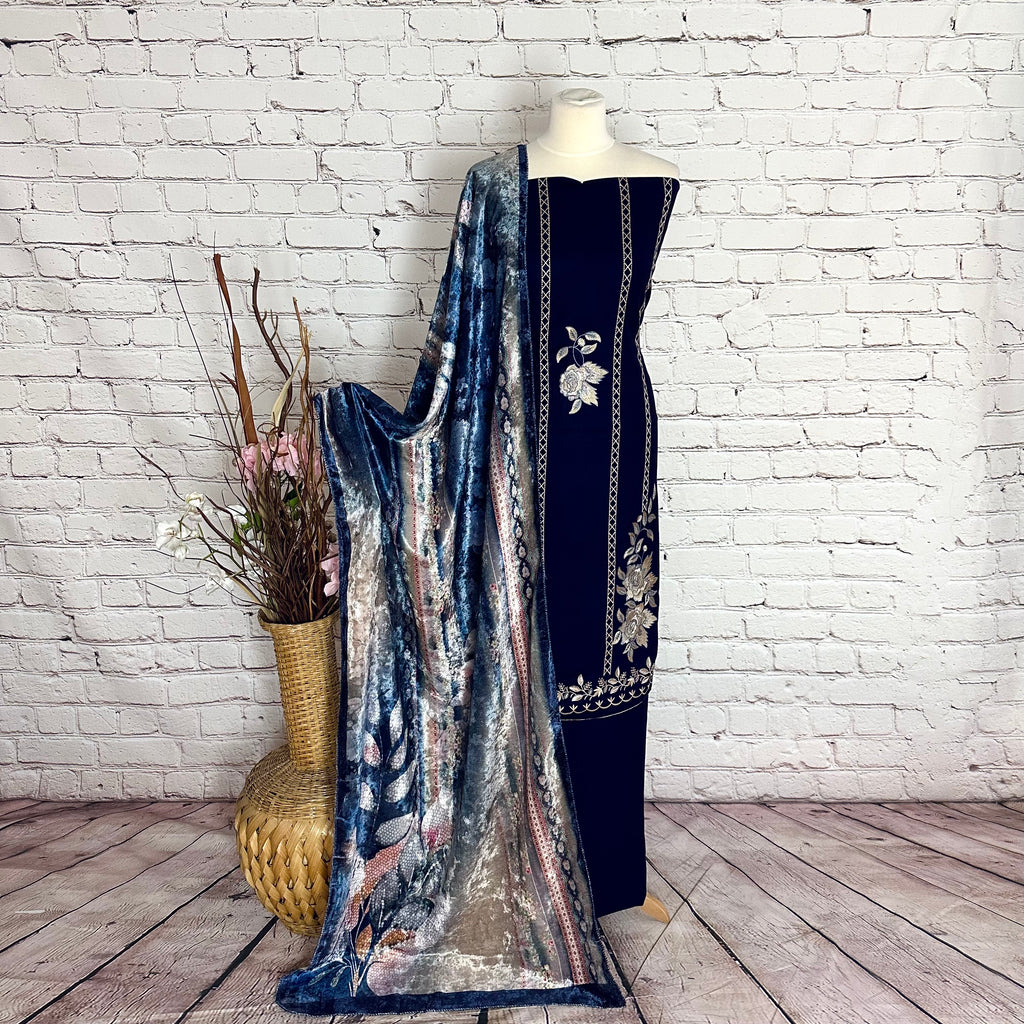 Designer Embroidered Garam Suit (V5)