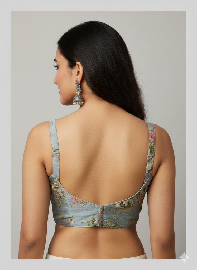 GREY |PLAIN SILK |BLOUSE