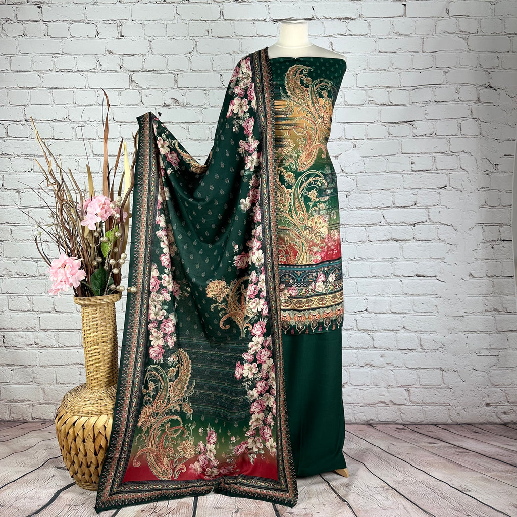 Designer Self Print Abstract Garam Suit (V12)