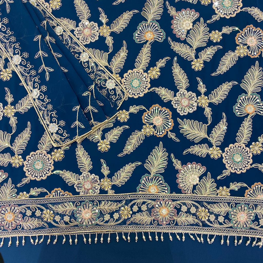 Unstitched Soft Georgette Suit (D1)