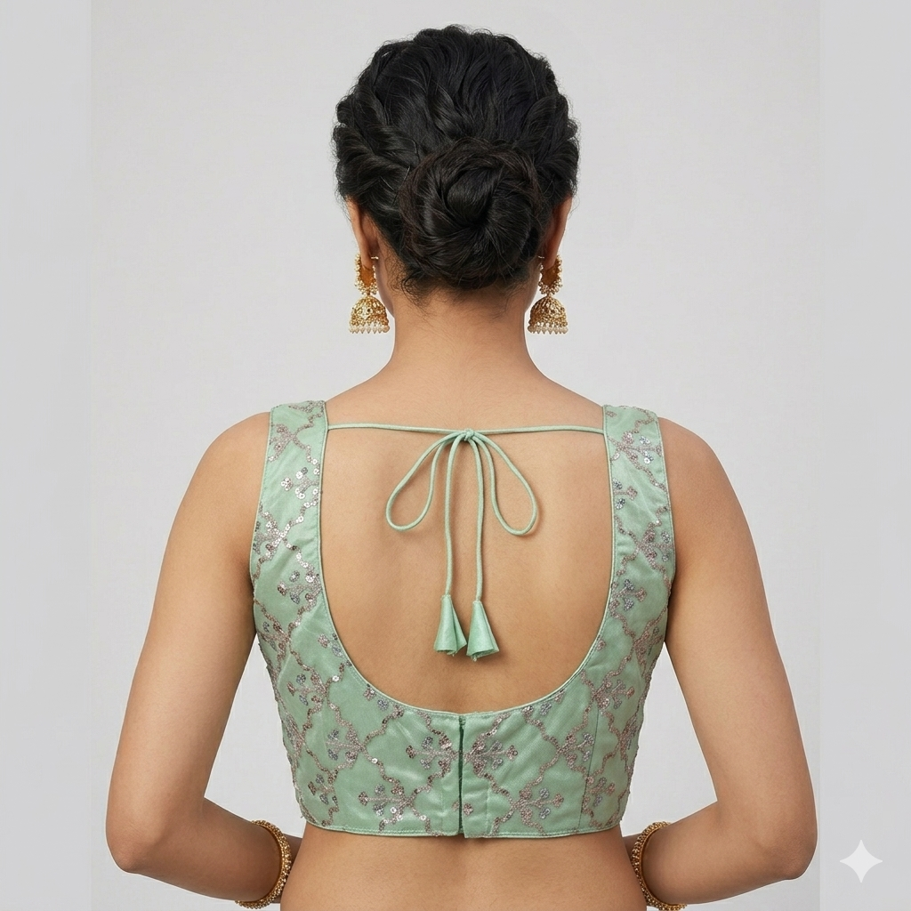 APPLE GREEN | NET | BLOUSE