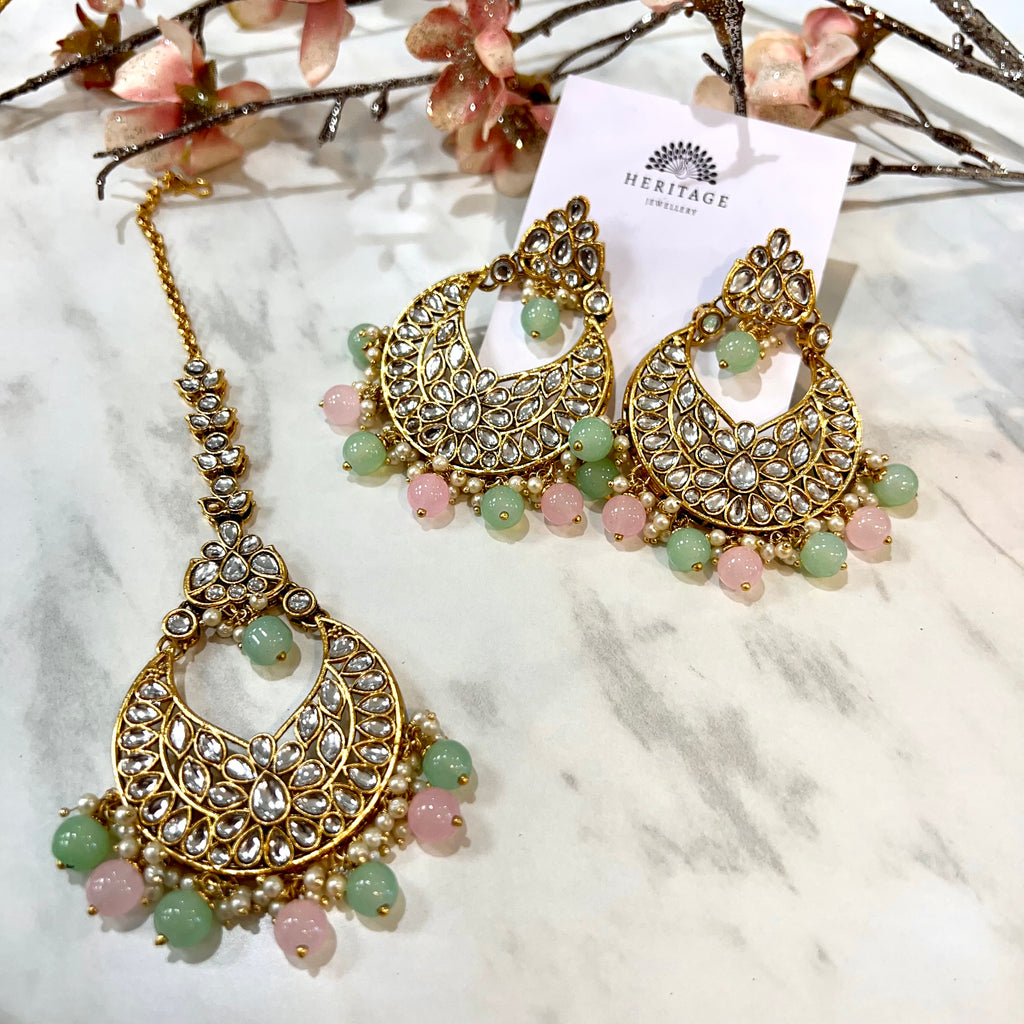 Kundan Effect 3 Piece Choker Set