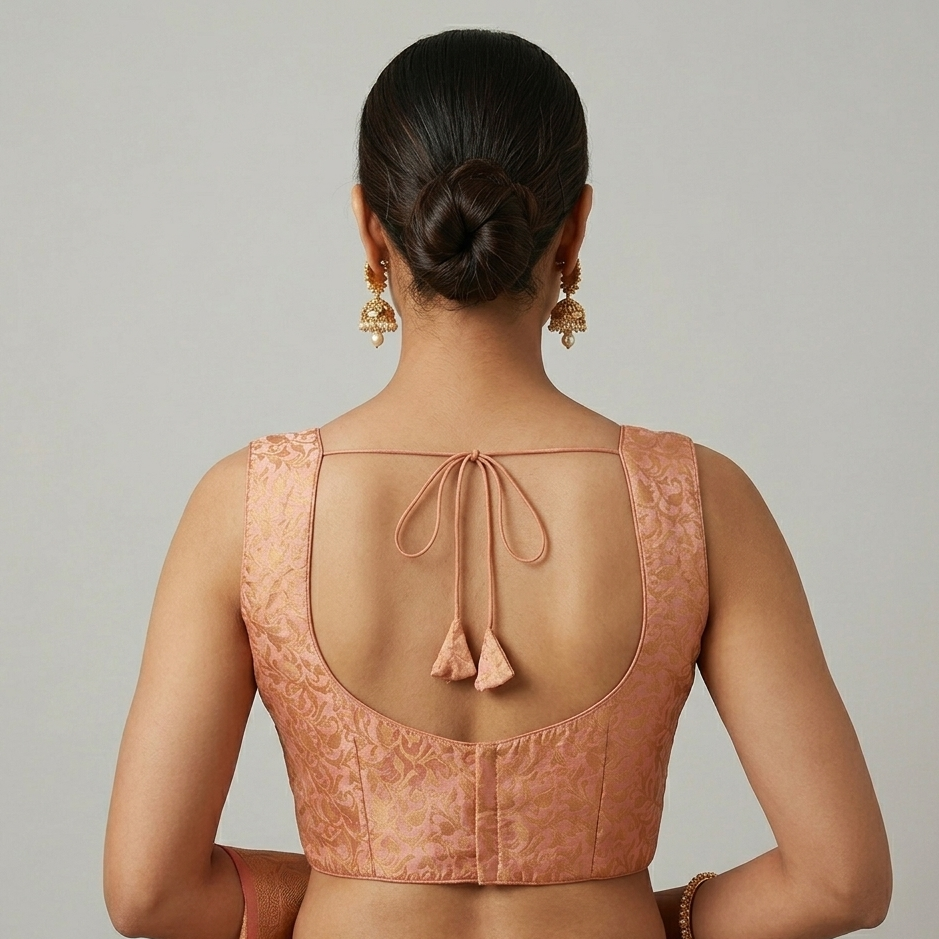 PEACH | BANARASI | BLOUSE