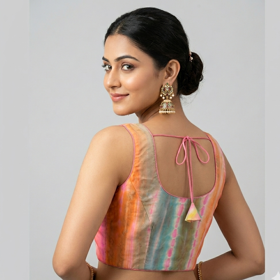 PINK TIE-DYE | SATIN |BLOUSE