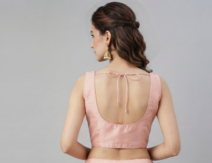 ROSA | ROSE PINK EMBROIDERED NET BLOUSE