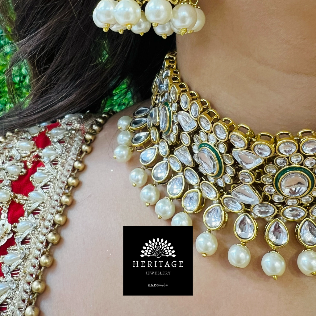 Chumki Drop Kundan Effect Choker Set