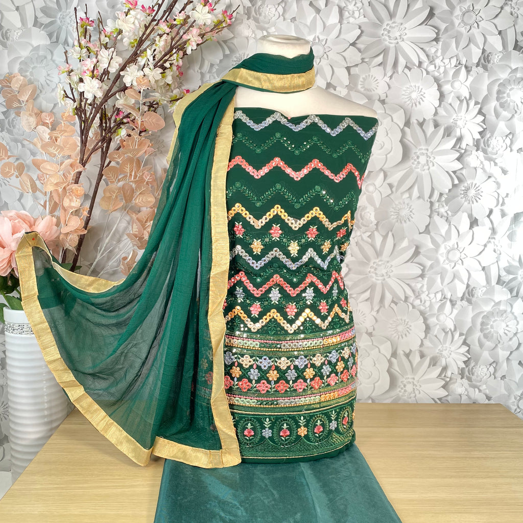 Unstitched Soft Polyester Crepe Suit