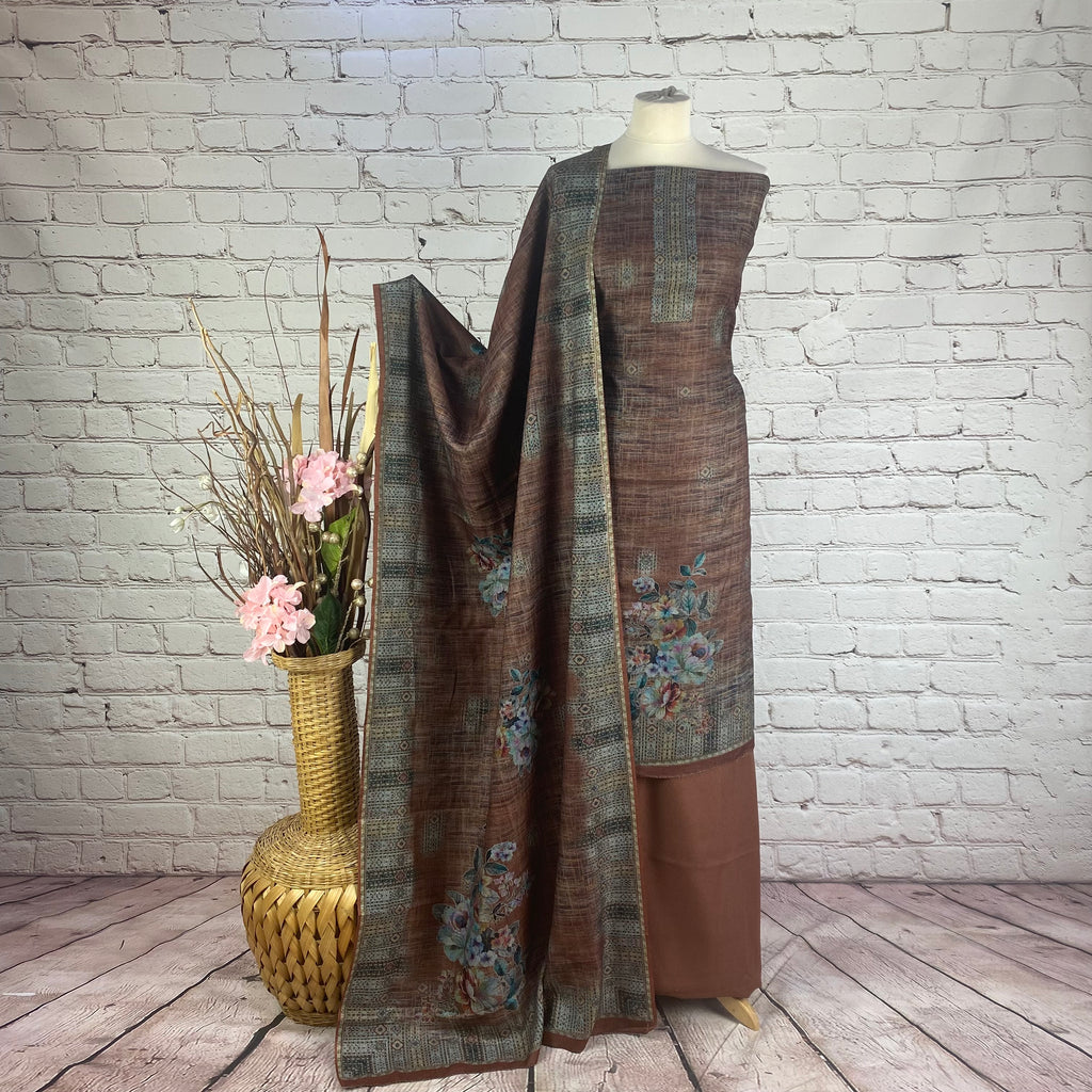 Self Print Abstract Garam Suit (V15)