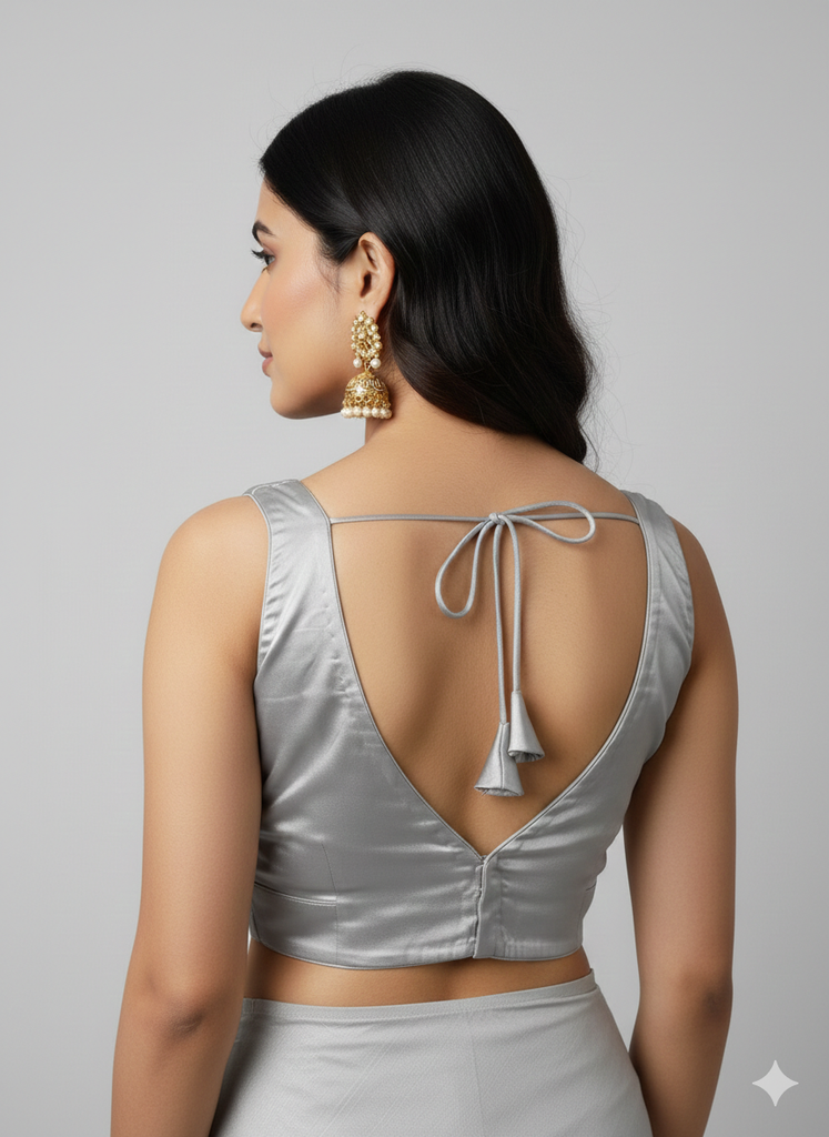 GREY | SATIN |BLOUSE