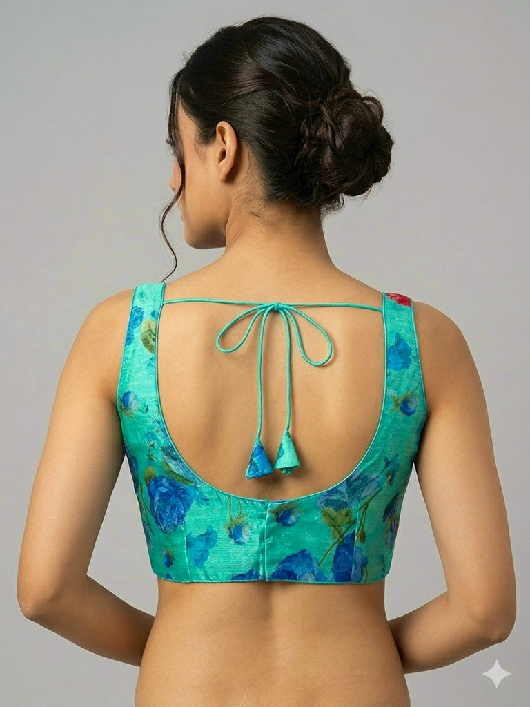 GREEN | SHIMMER SILK | BLOUSE