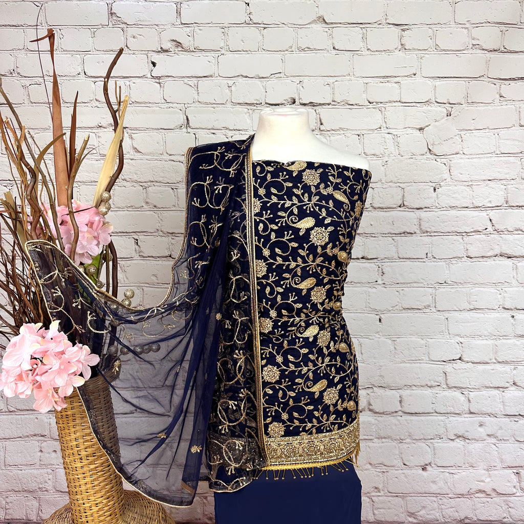 Unstitched Soft Tulle Net Suit (D37)