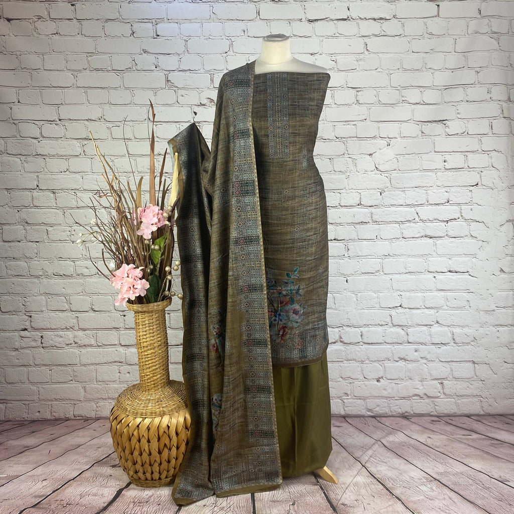 Self Print Abstract Garam Suit (V15)