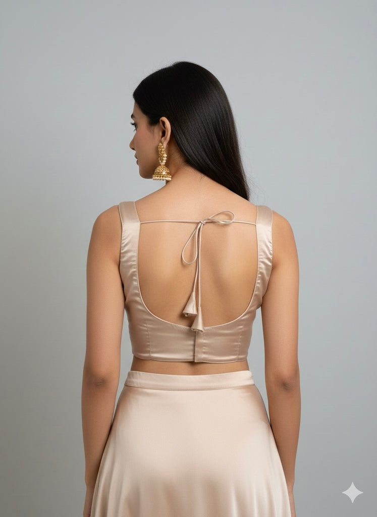 PEACH | SATIN | BLOUSE