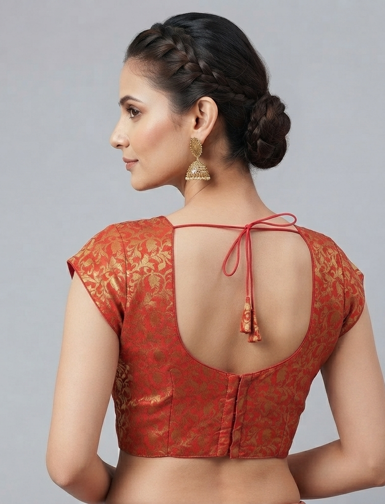 IVY | Red | Banarsi Blouse