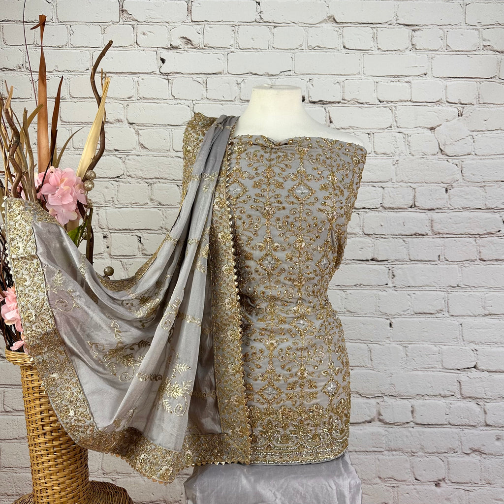 Unstitched Soft Georgette Silk Suit (D27)