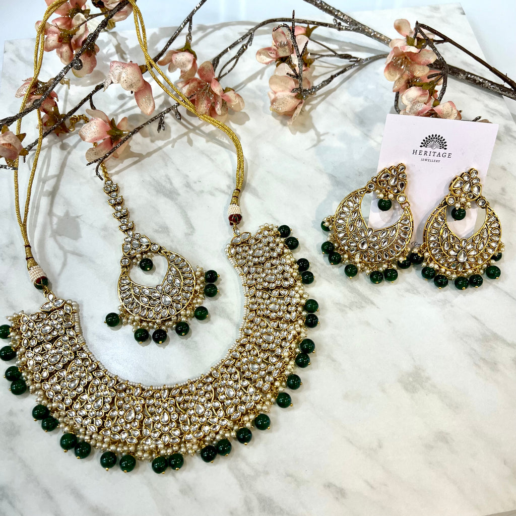 Kundan Effect 3 Piece Choker Set