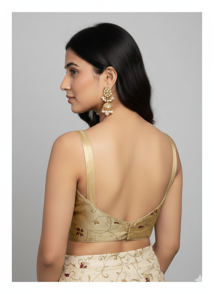 CHAMPAGNE GOLD | PURE SILK| BLOUSE