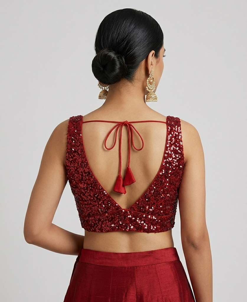 RED | SEQUIN | BLOUSE