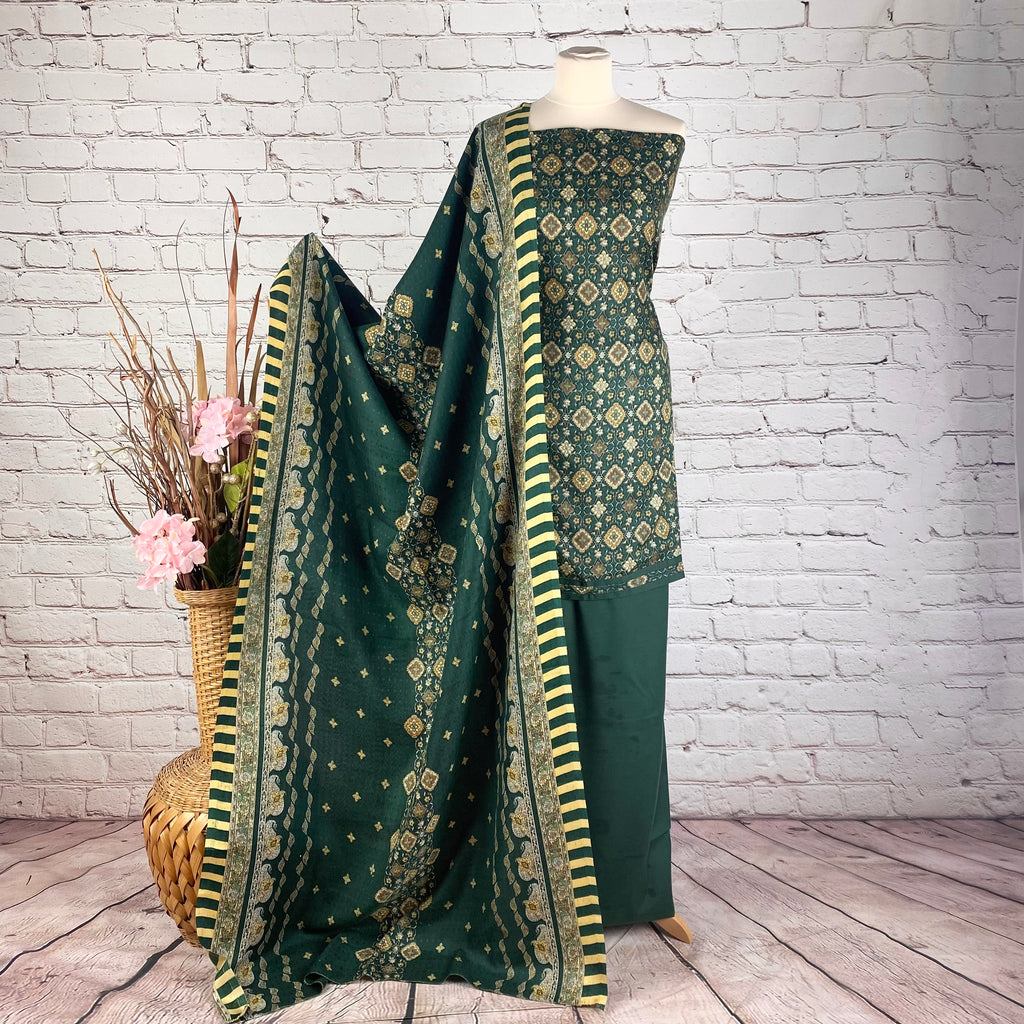 Self Print Abstract Garam Suit (V17)