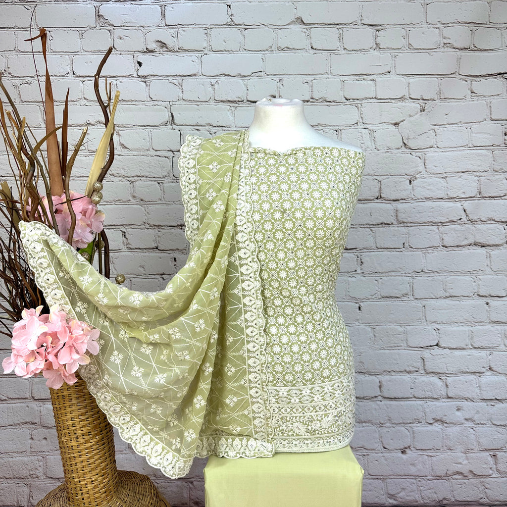 Unstitched Soft Georgette Suit (D4)