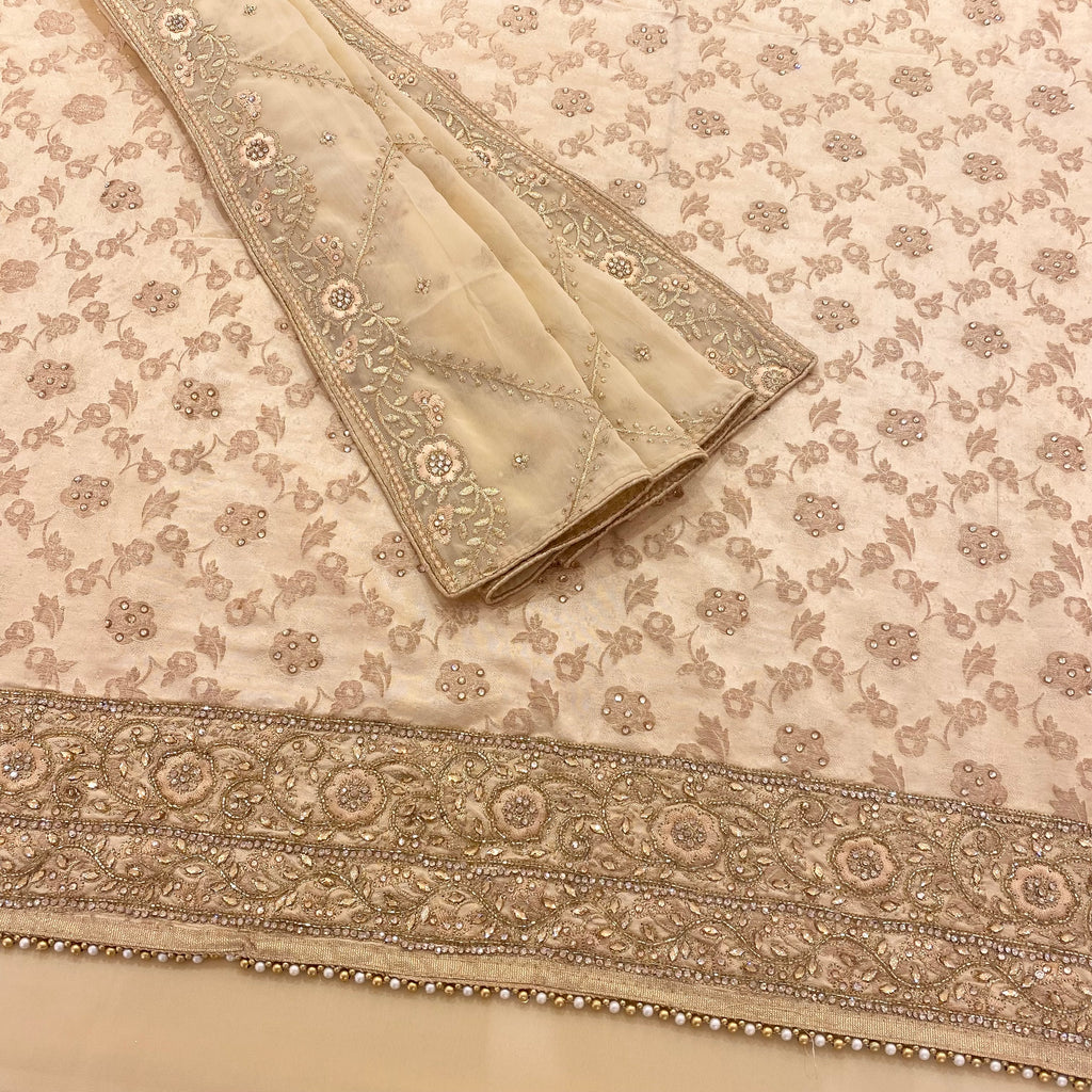 UNSTITCHED SOFT FAUX BENARSI SILK SUIT (D70)