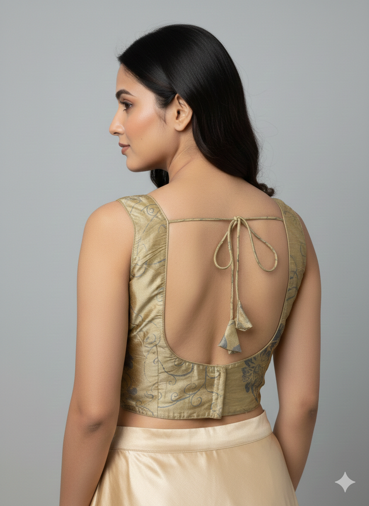 ANTIQUE GOLD | PURE SILK | BLOUSE