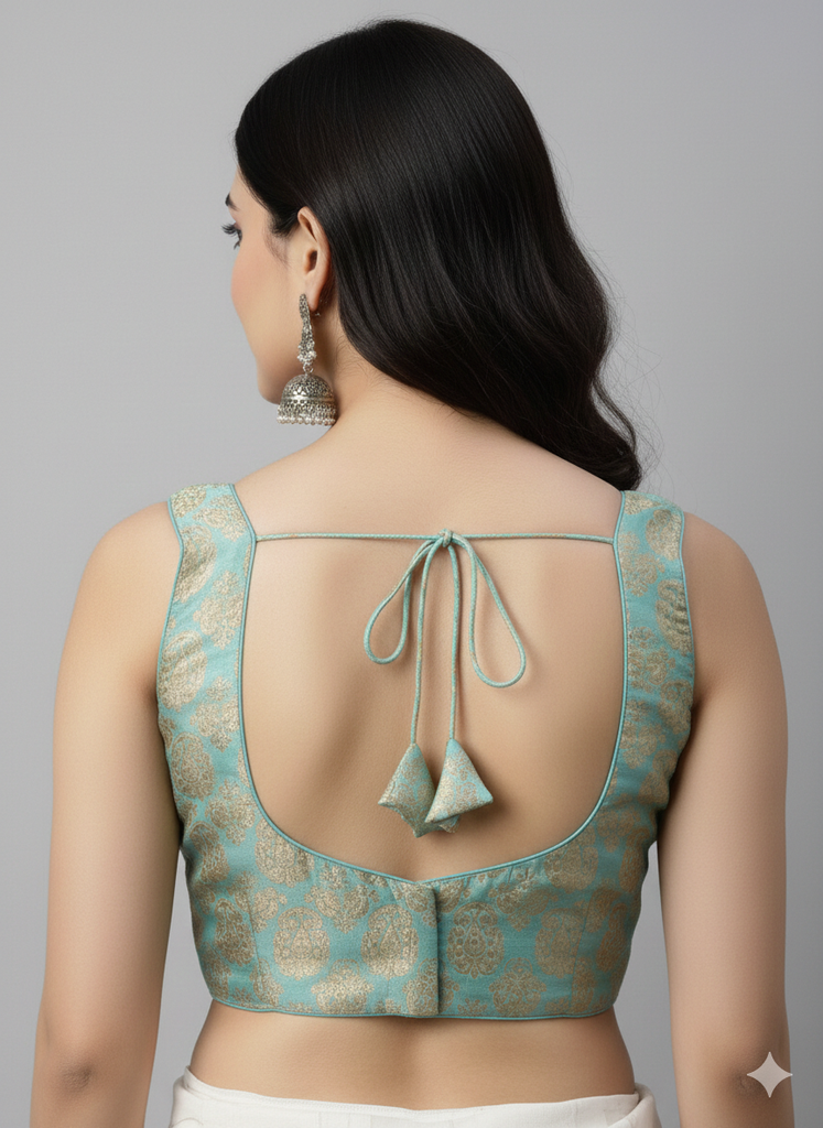 TURQUOISE | BROCADE | BLOUSE