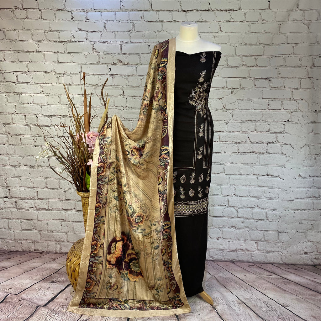 Designer Embroidered Garam Suit (V16)