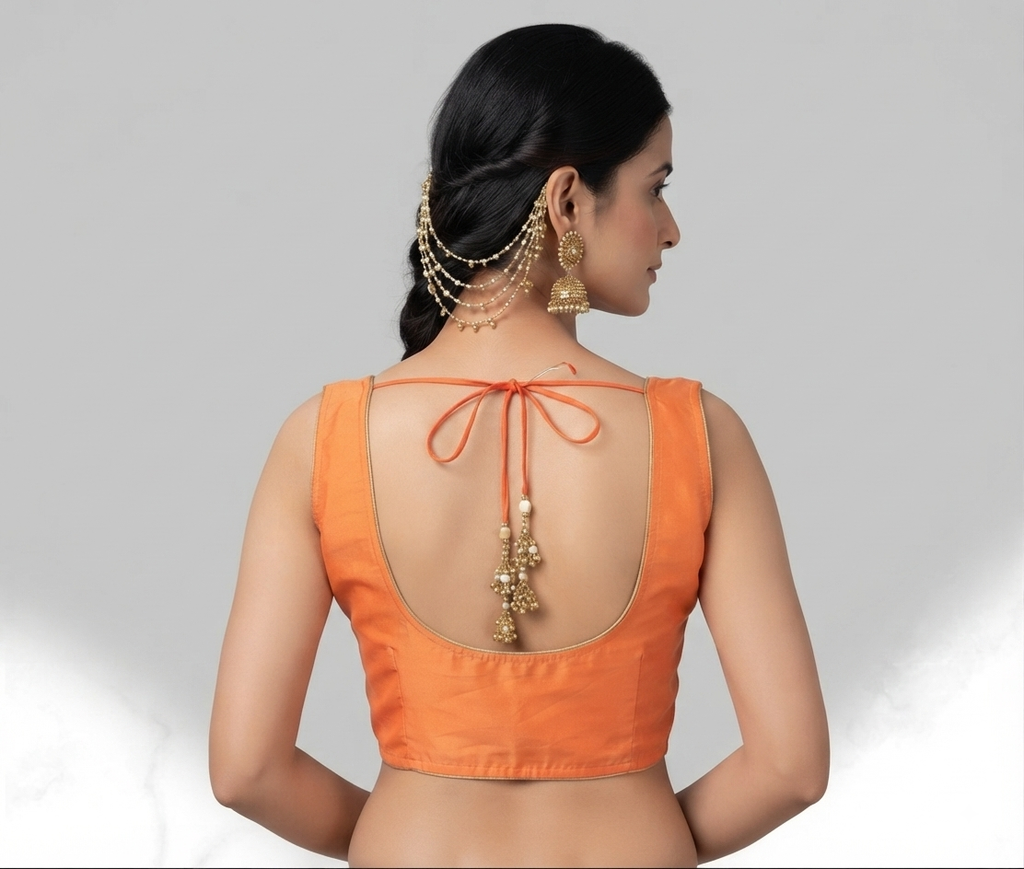 ALIA | ORANGE TAFFETA SILK | BLOUSE
