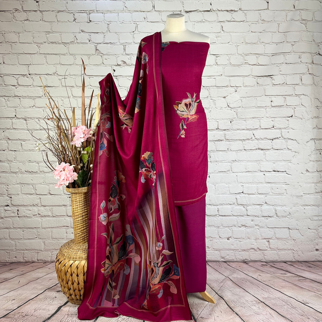 Digital Floral Garam Suit (V5)