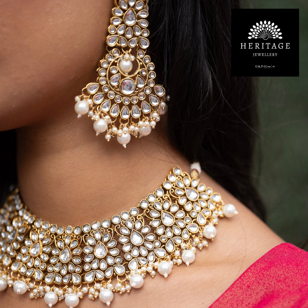KUNDAN EFFECT CHOKER SET