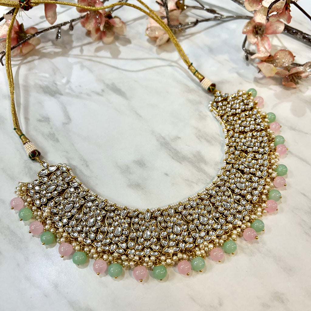 Kundan Effect 3 Piece Choker Set