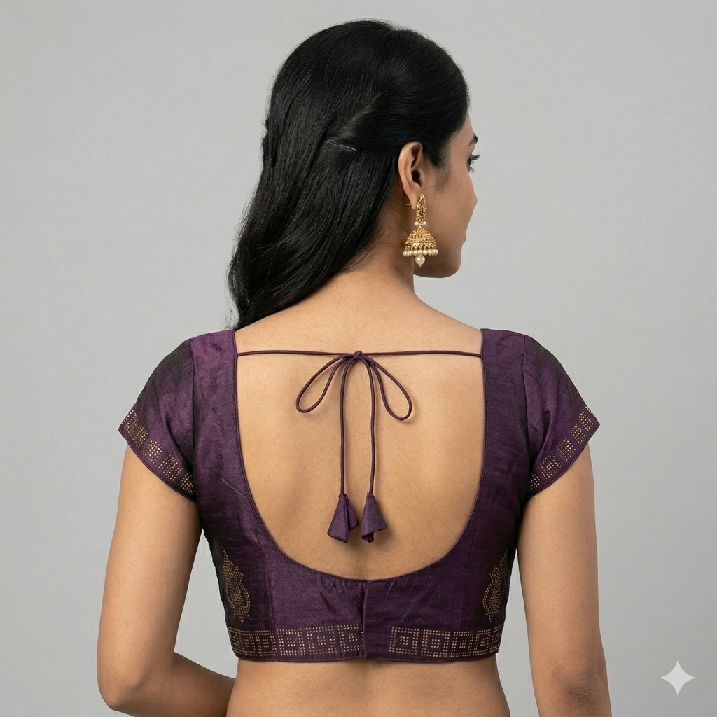 PLUM | FAUX RAW SILK | BLOUSE