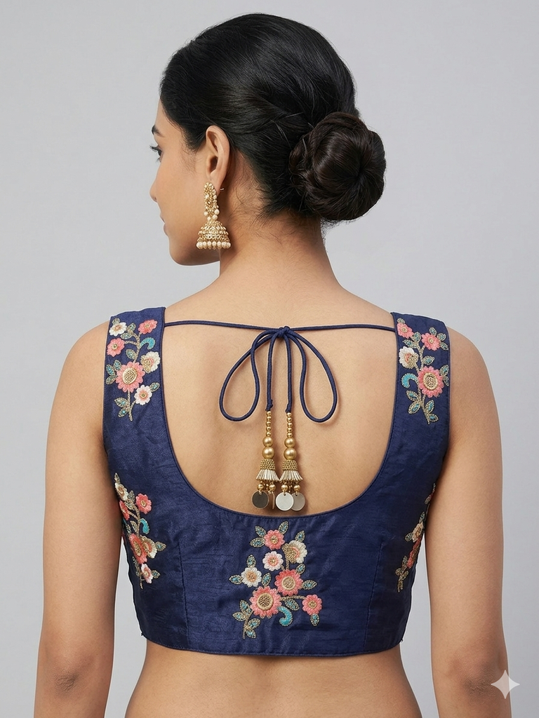 NAVY BLUE | NET | BLOUSE (Copy)