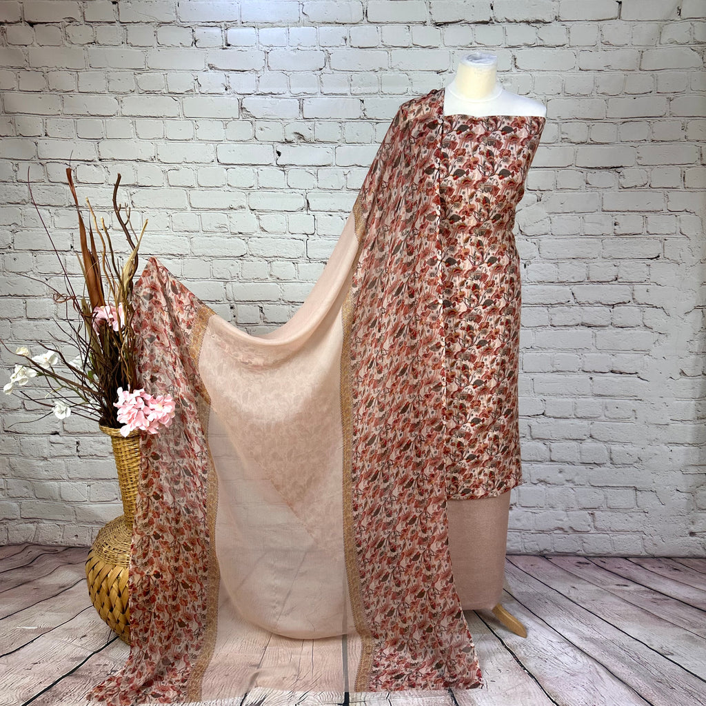 Self Print Floral Garam Suit (V2)