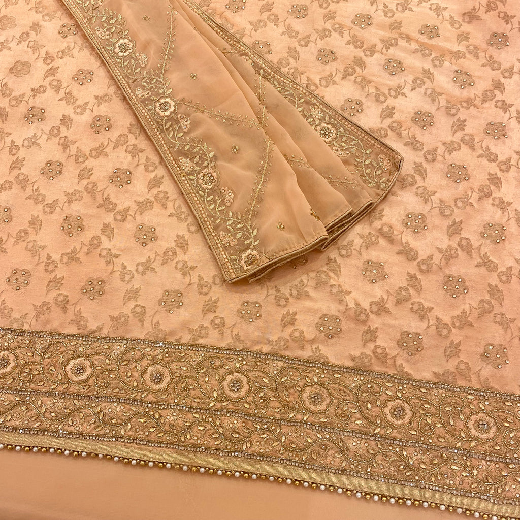 UNSTITCHED SOFT FAUX BENARSI SILK SUIT (D70)
