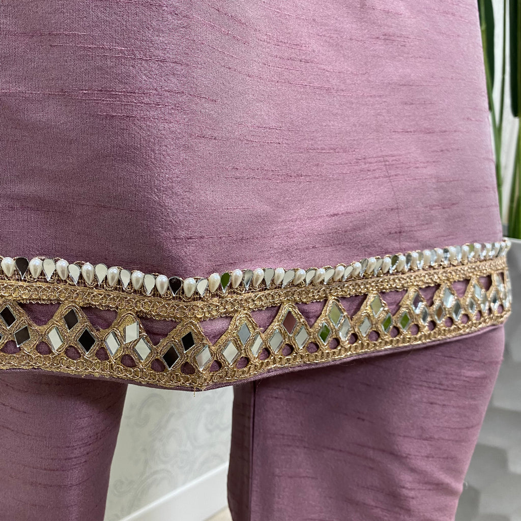 SIGNATURE | Mauve Pajami & Trouser Suit