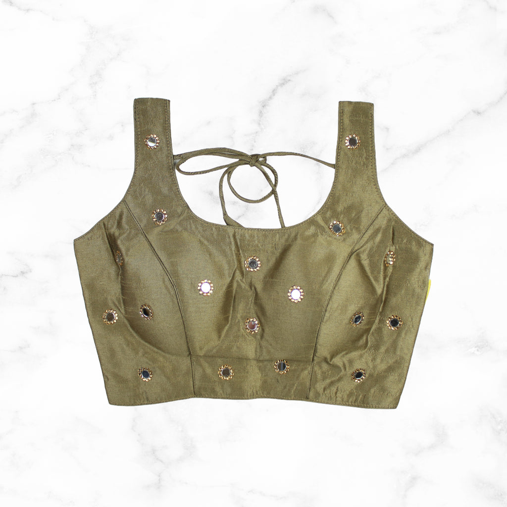 NOOR | Antique Gold Mirror Blouse