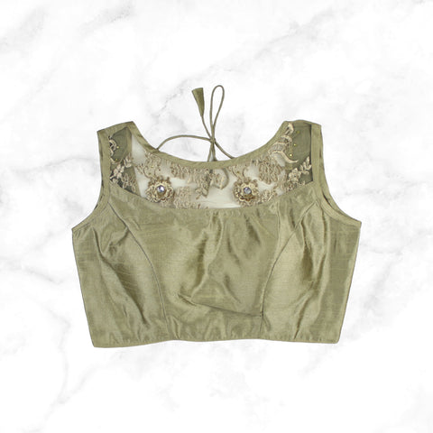 AVAANI | DEEP WINE BROCADE BLOUSE