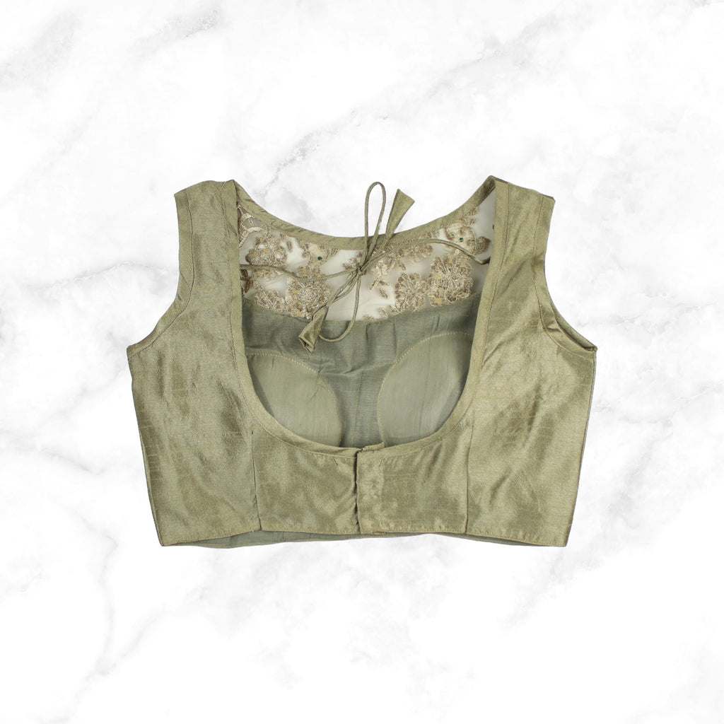 RAAS | ANTIQUE GOLD EMBROIDERED LACE BLOUSE