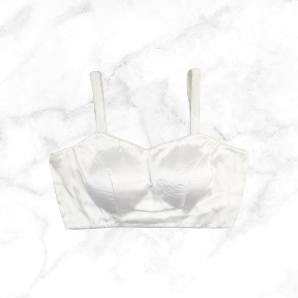 NORA | OFF WHITE SATIN BLOUSE