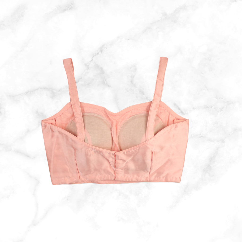 NORA | PEACH SATIN BLOUSE