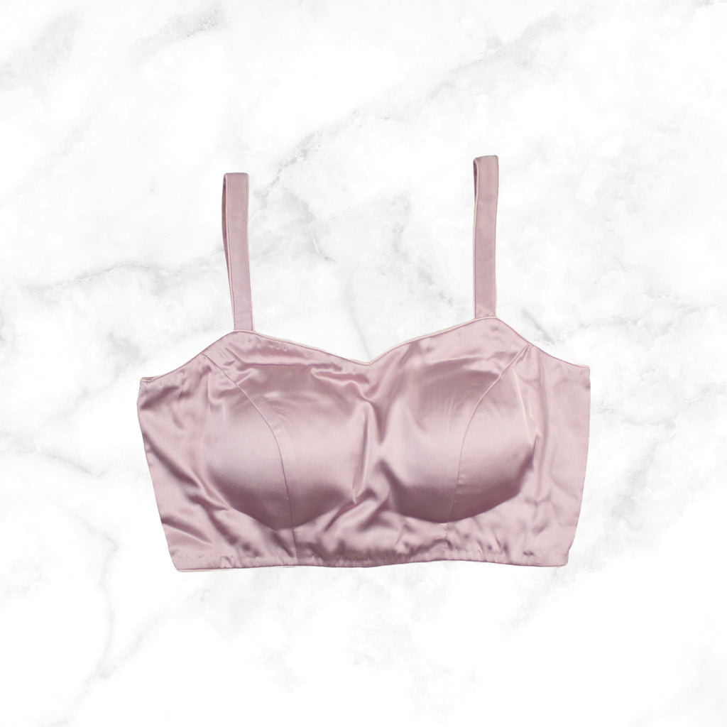 NORA | MAUVE SATIN BLOUSE