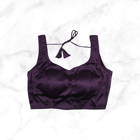 AVAANI | DEEP WINE BROCADE BLOUSE