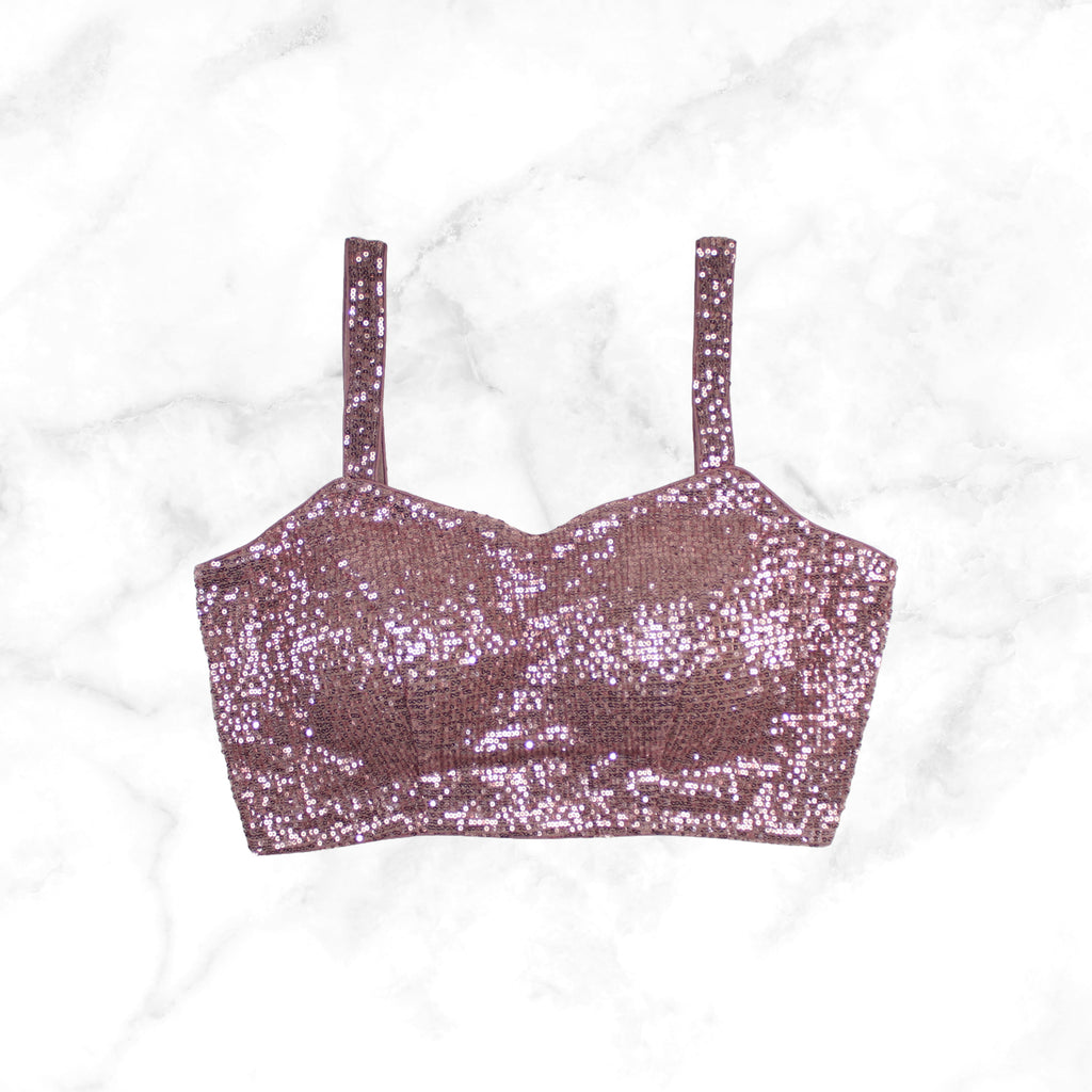 SIENNA | MAUVE SEQUIN BLOUSE