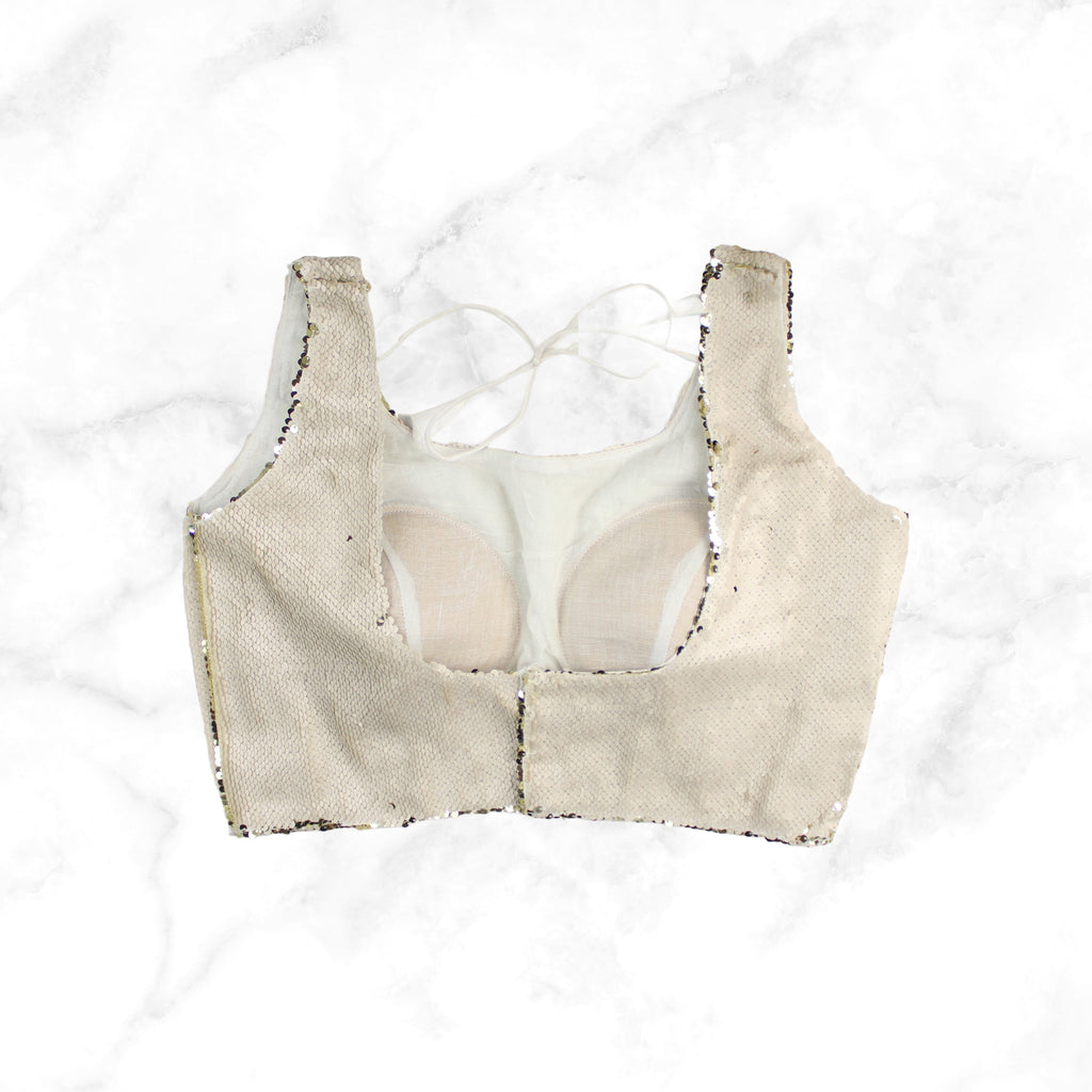 MIRA | CHAMPAGNE GOLD SEQUIN BLOUSE
