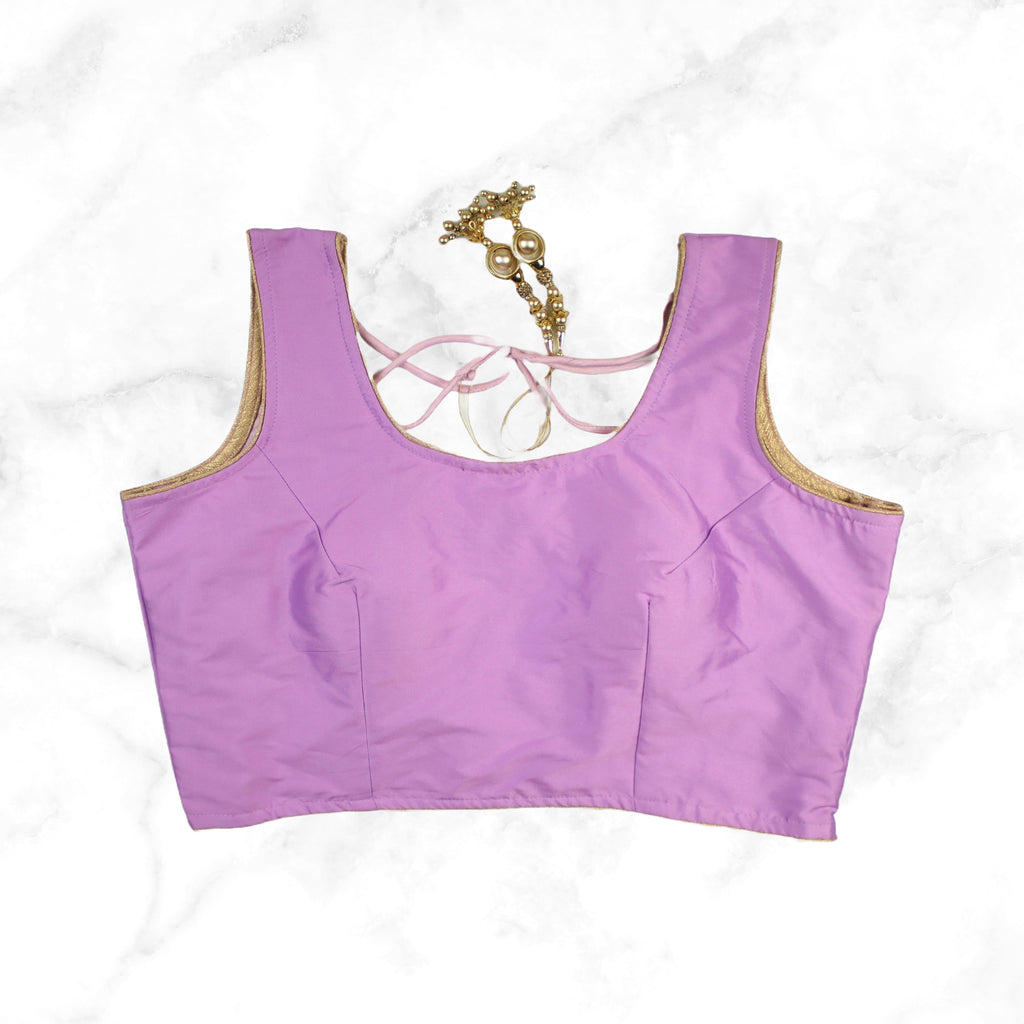ALIA | LILAC LAVENDER TAFFETA SILK BLOUSE